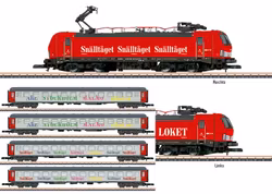 MÄ88238/MÄ87283 - Persontåg "Snälltåget" ELL (SJ) - Märklin Z