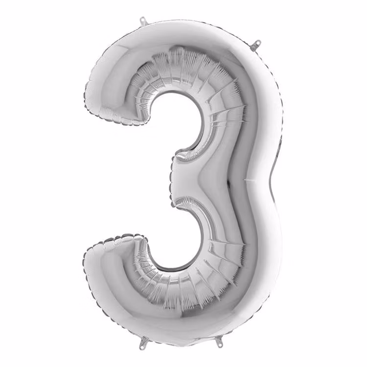 Silver Metallic Sifferballong