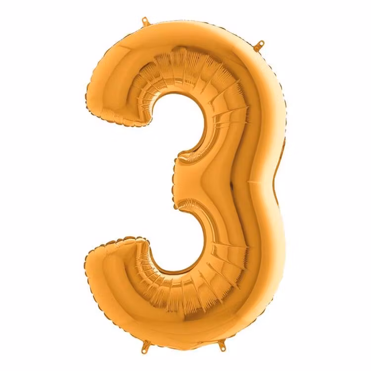 Guld Metallic Sifferballong