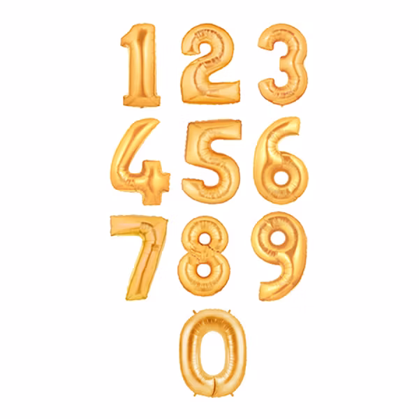 Guld Metallic Sifferballong