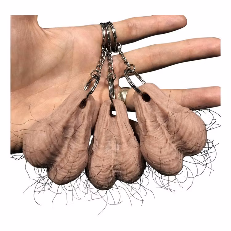 Hårig Pung På Nyckelring