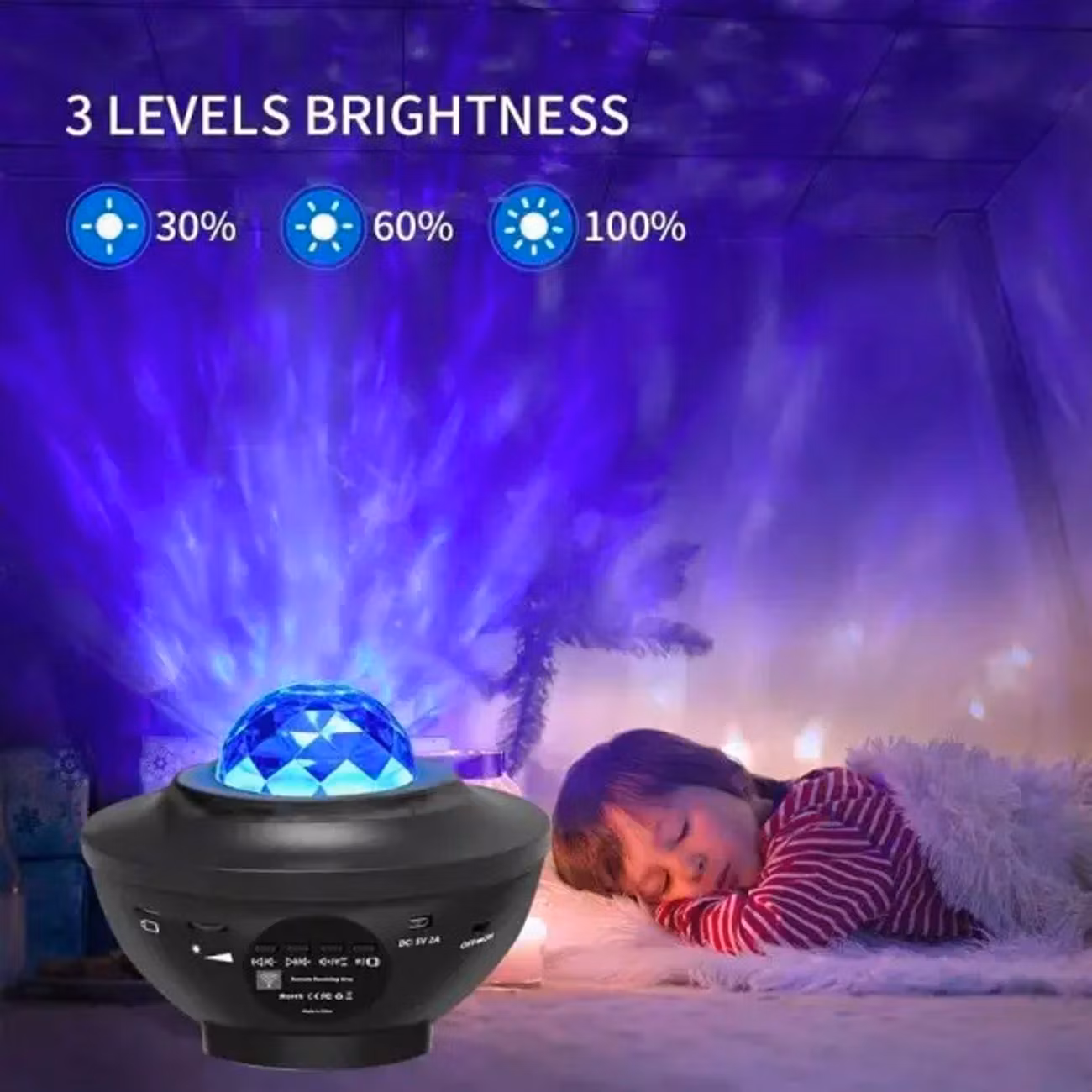 SuperLED Galaxy Light Lampa (med bluetooth högtalare)