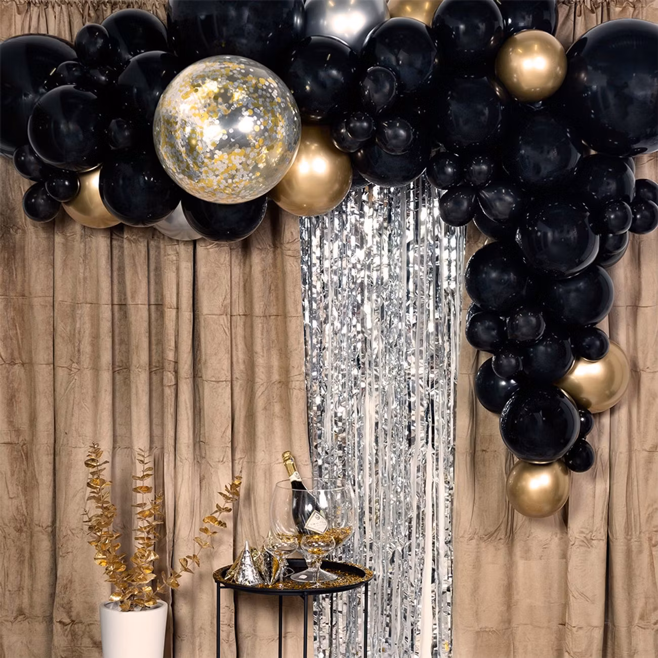 Ballongbåge Svart/Guld