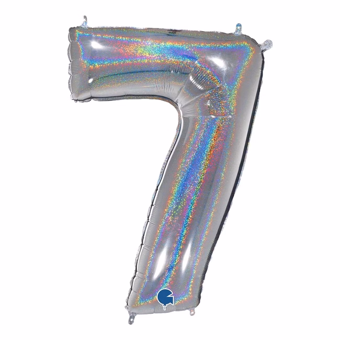 Sifferballong Glitter Silver