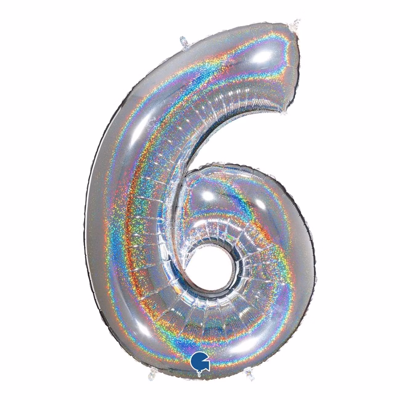 Sifferballong Glitter Silver