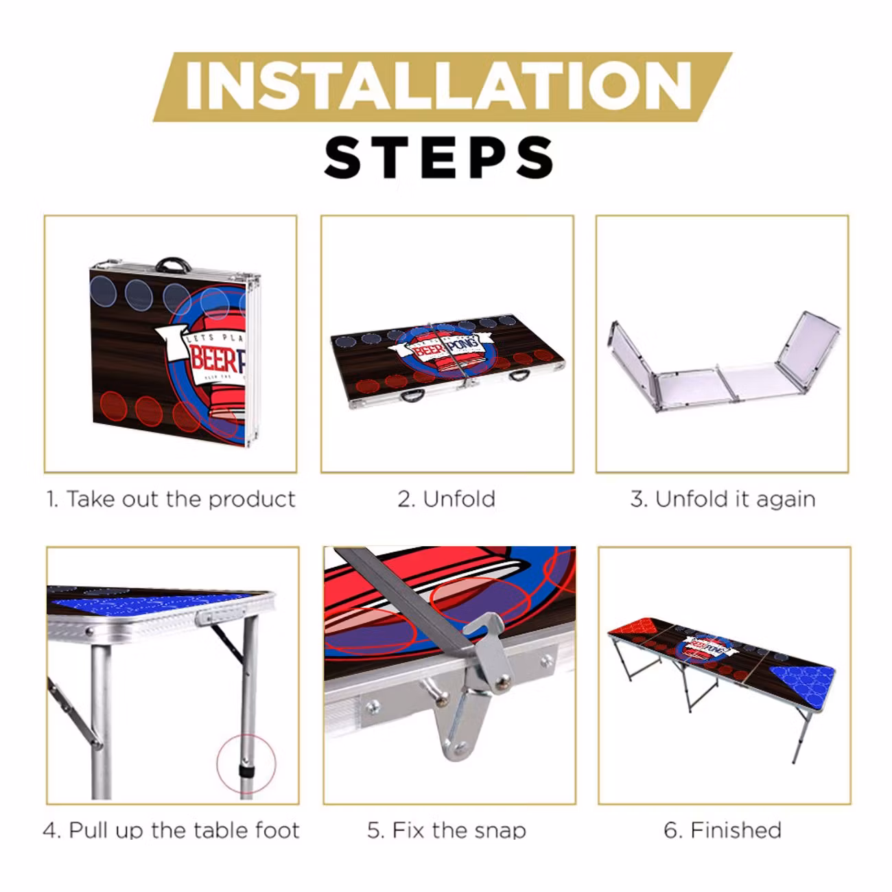 Beer Pong Bord Flip Cup