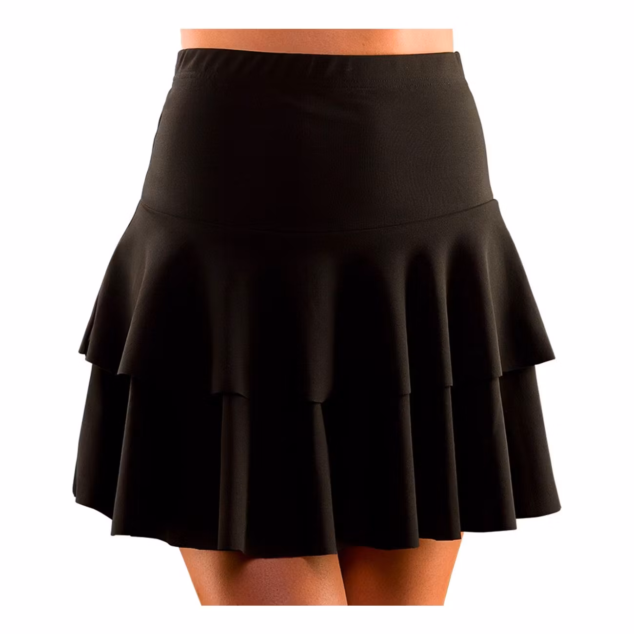 80-tals Volangkjol Svart