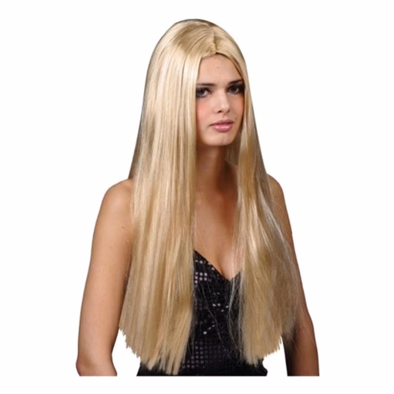 Lång Blond Peruk