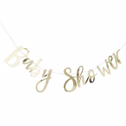 Girlang Baby Shower Guld Metallic