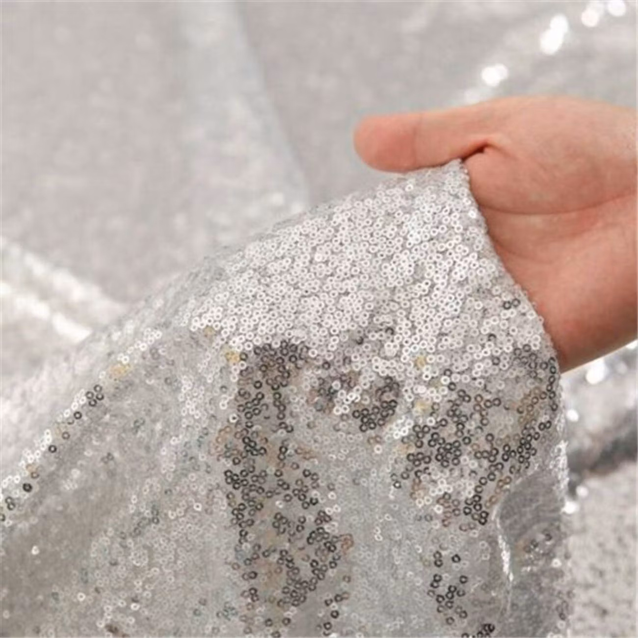 Bordslöpare Paljett Silver