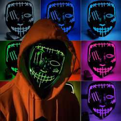 El Wire Purge 2 LED Mask