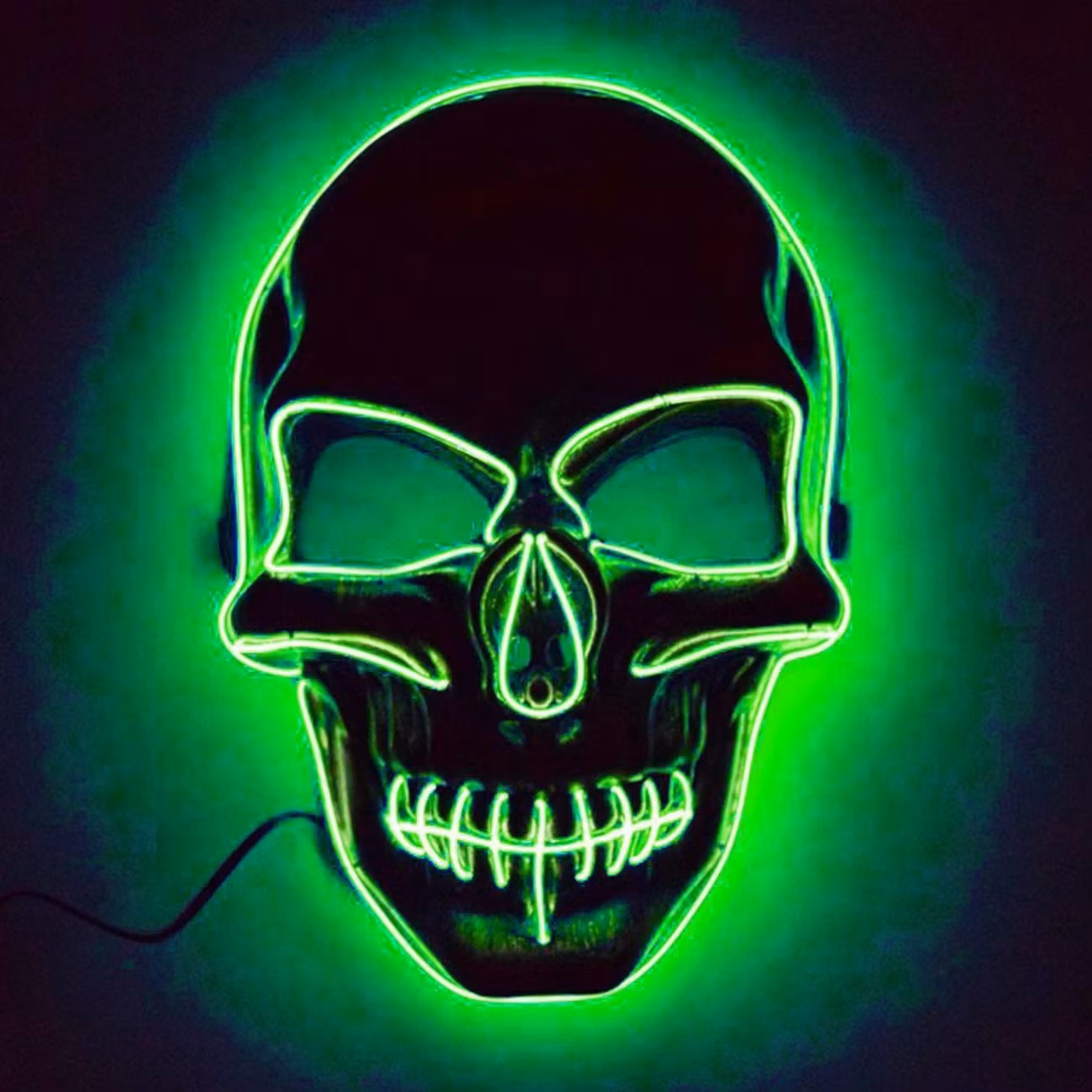 El Wire Skull LED Mask