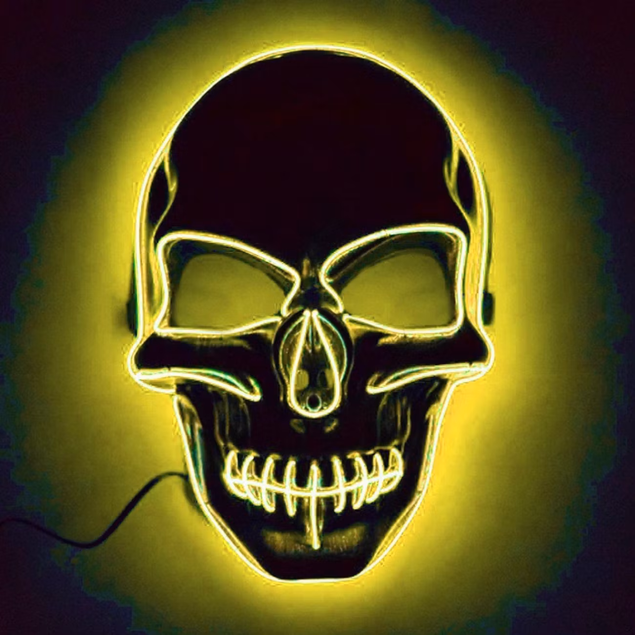 El Wire Skull LED Mask