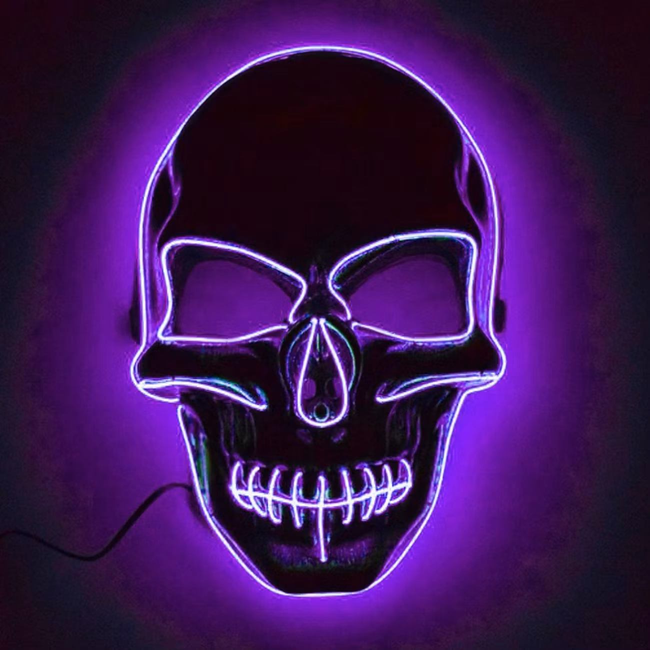 El Wire Skull LED Mask