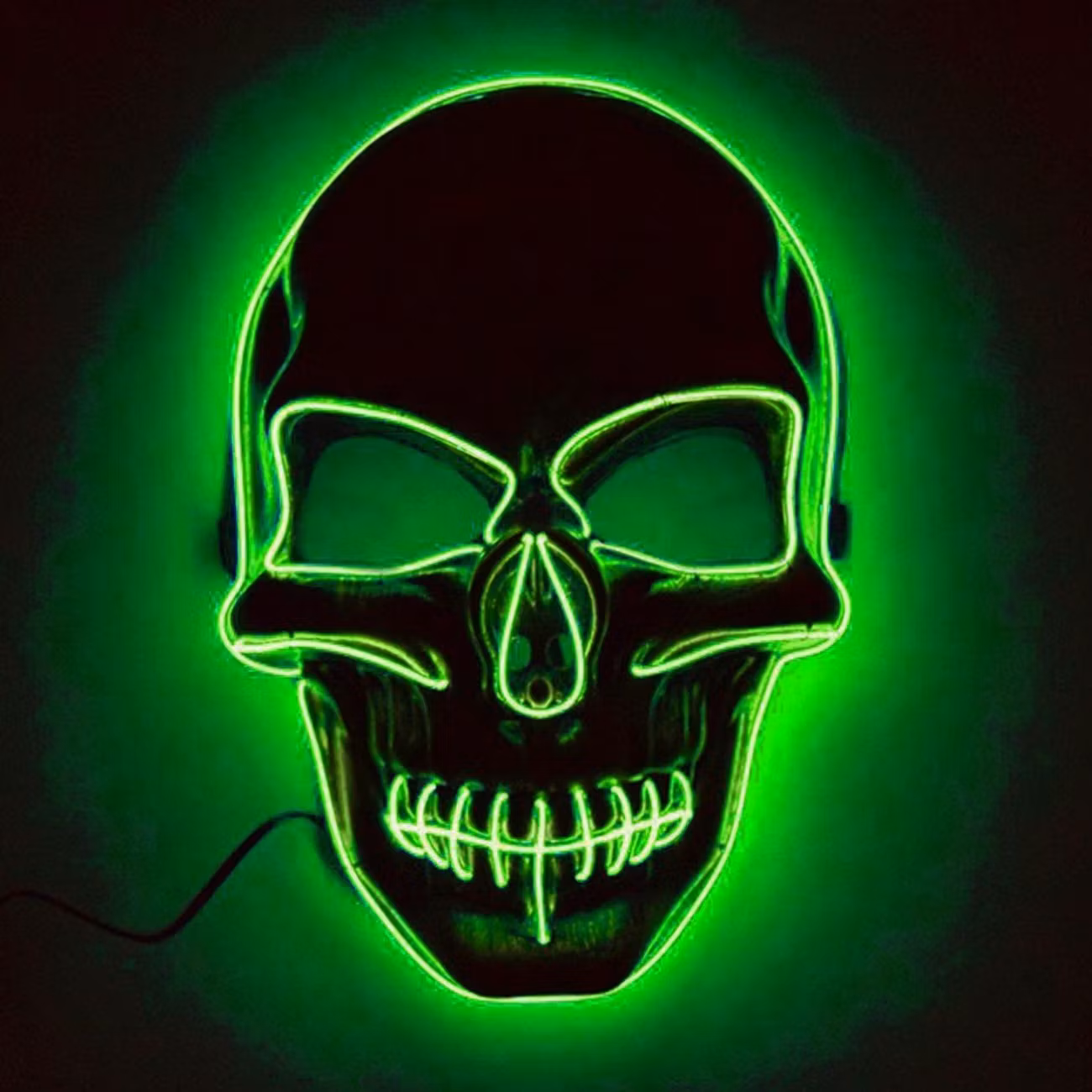 El Wire Skull LED Mask