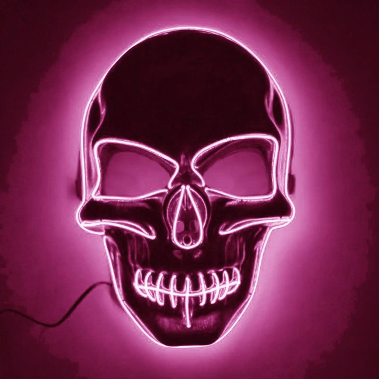 El Wire Skull LED Mask