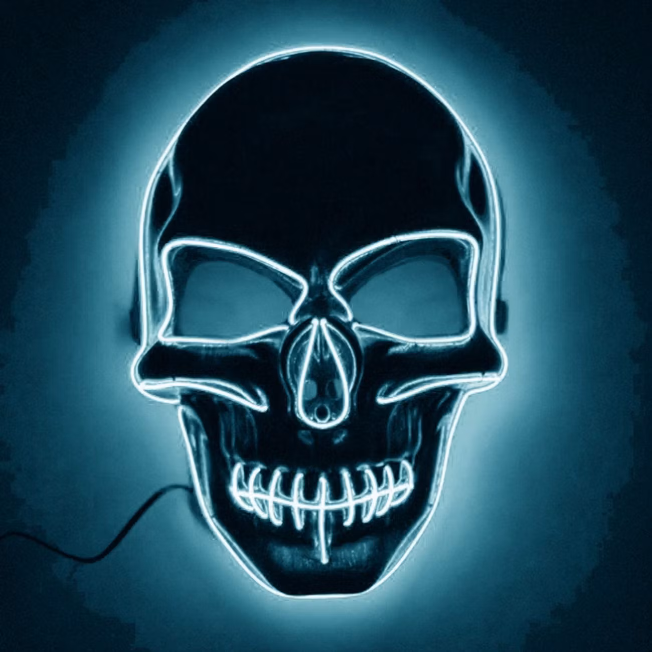 El Wire Skull LED Mask