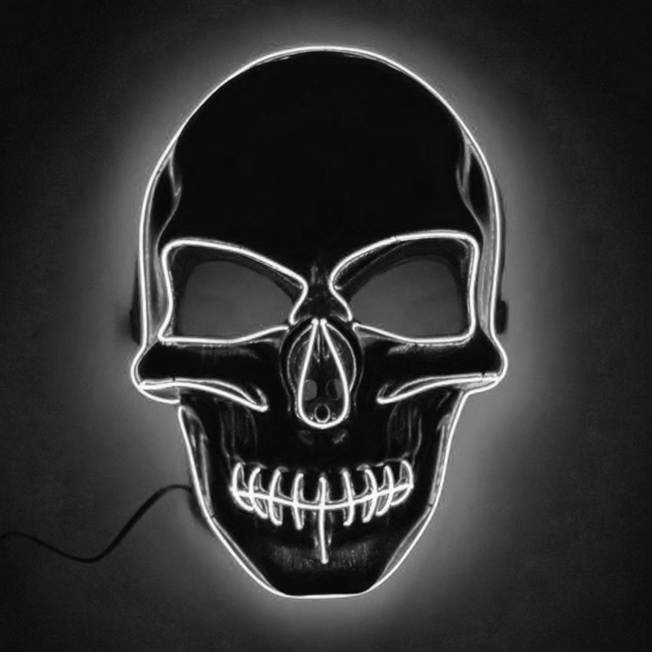 El Wire Skull LED Mask