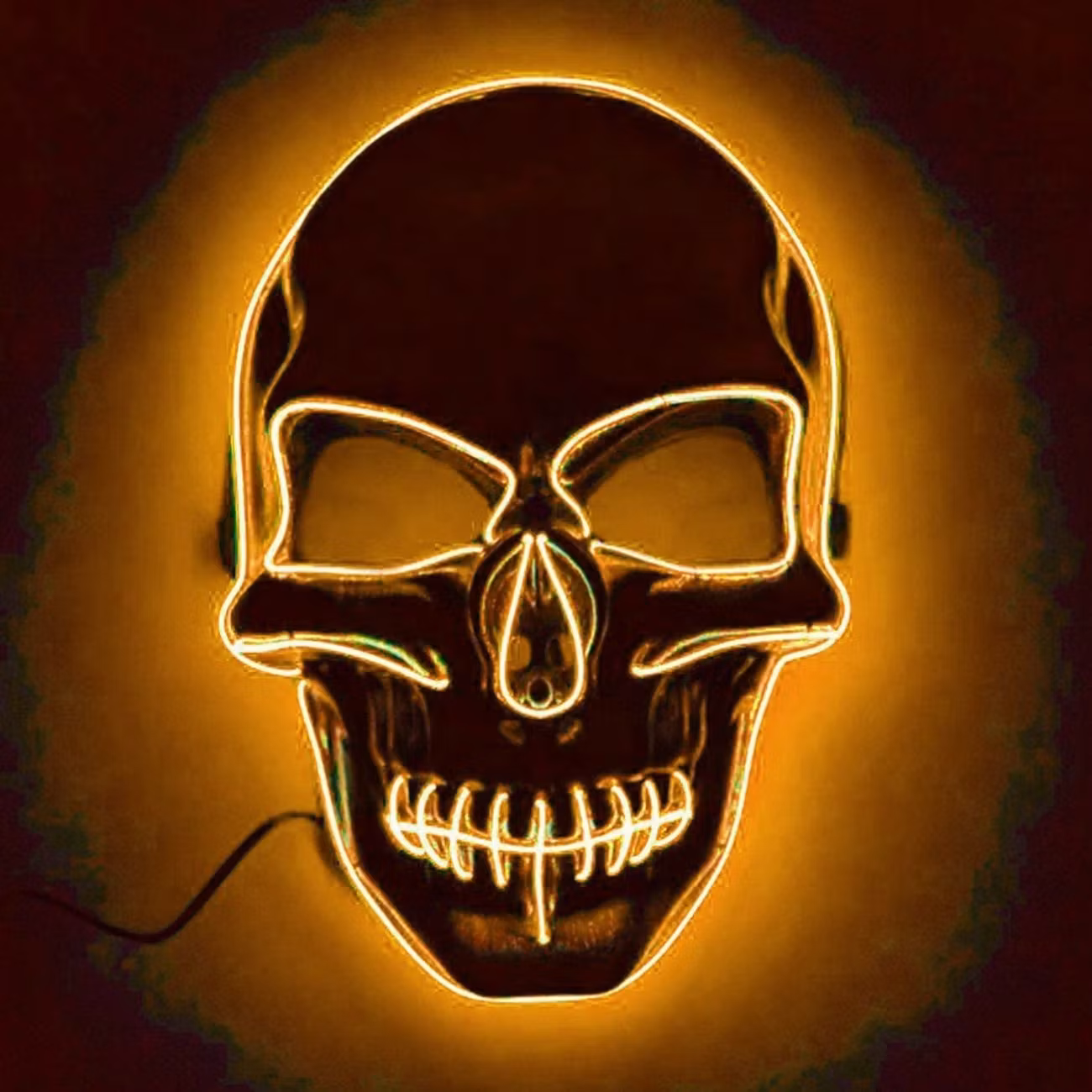 El Wire Skull LED Mask