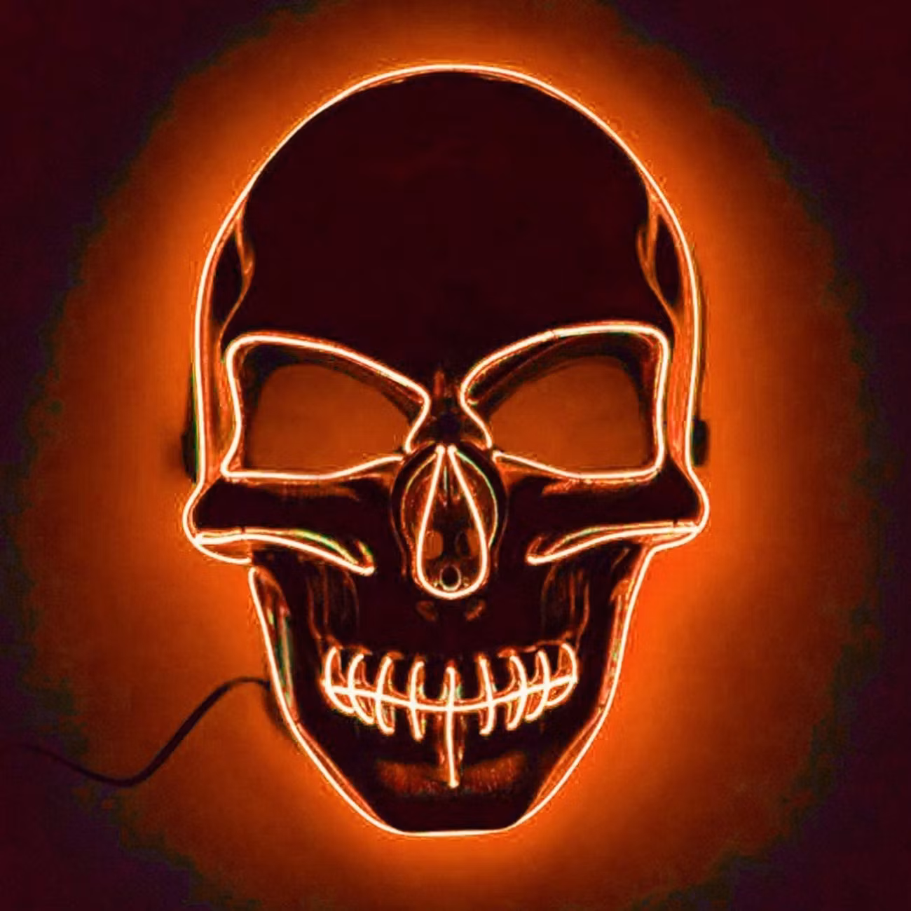 El Wire Skull LED Mask