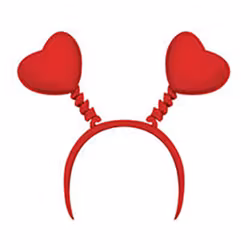 Diadem Rött med Hjärtan