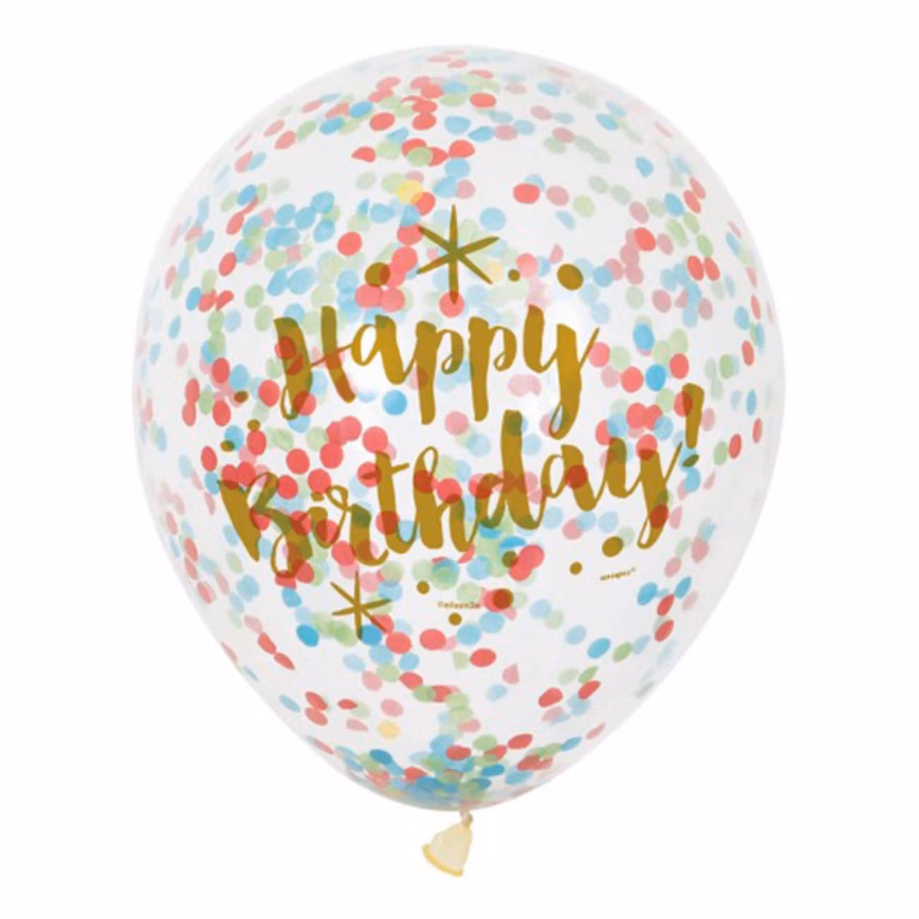 Konfettiballonger Flerfärgad Happy Birthday