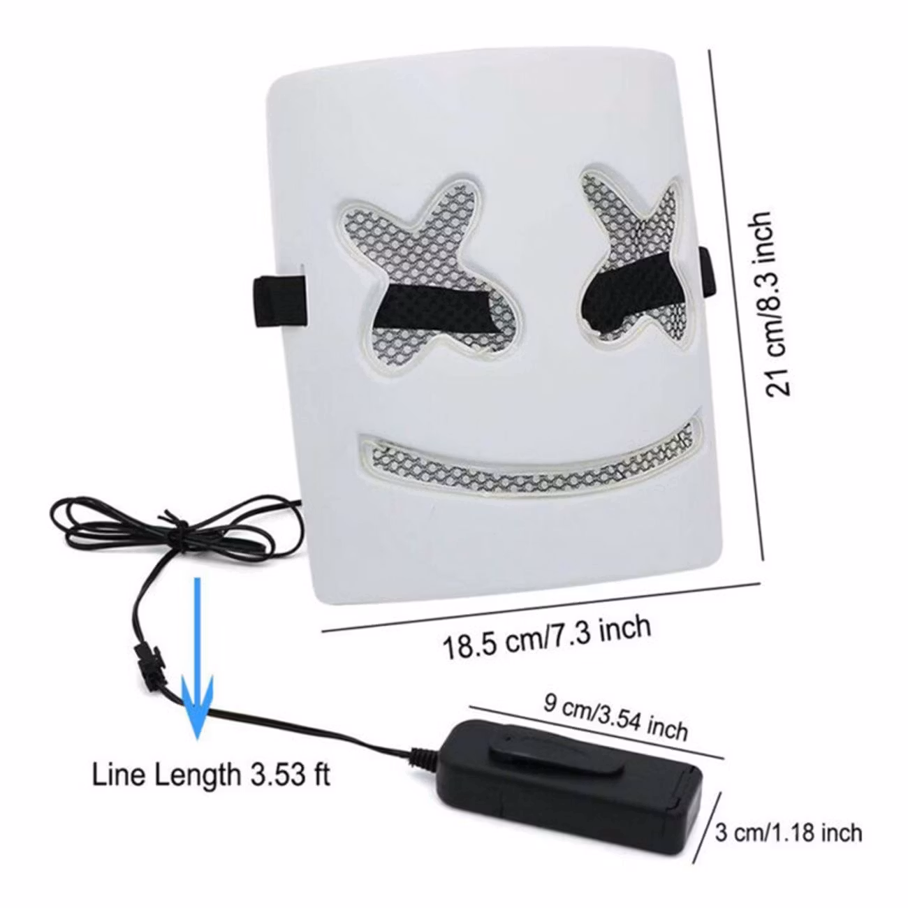 Marshmello El Wire LED Mask