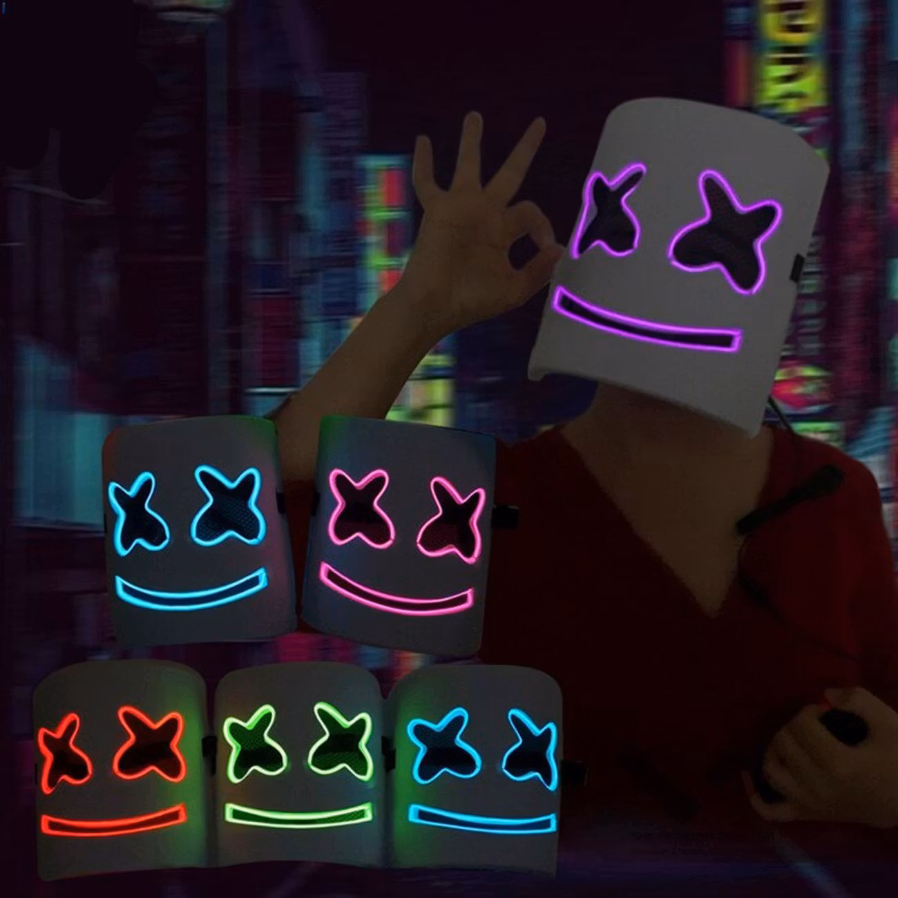 Marshmello El Wire LED Mask