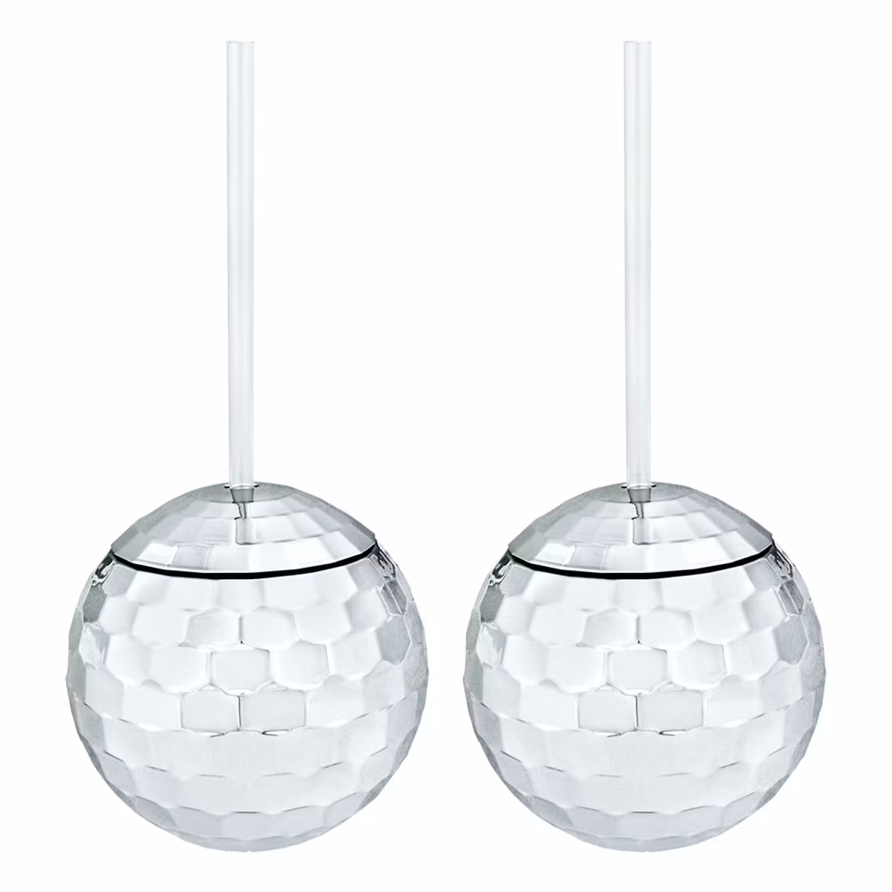 Discokulor Drinkglas med Sugrör