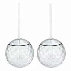 Discokulor Drinkglas med Sugrör