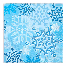 Servetter Snöflingor Blå