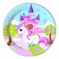 Papperstallrikar Unicorn Party