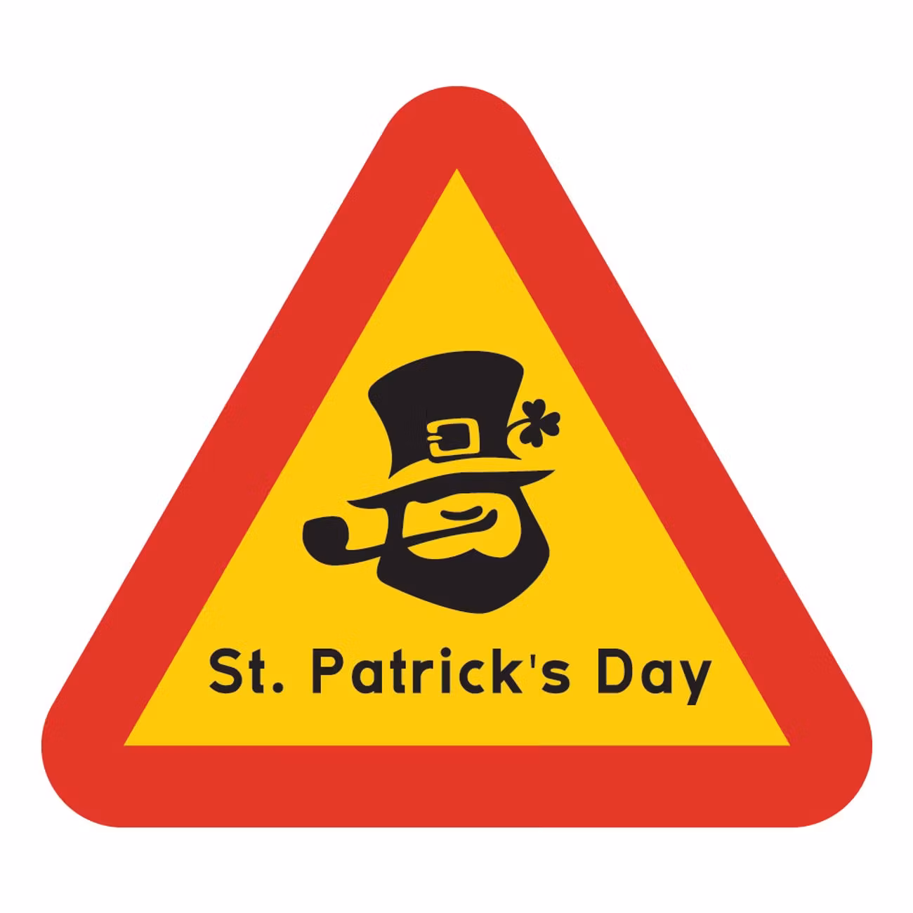 Varningsskylt St. Patrick's Day