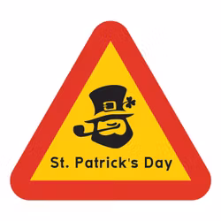 Varningsskylt St. Patrick's Day