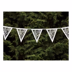 Vimpelgirlang i Papp Pärlvit