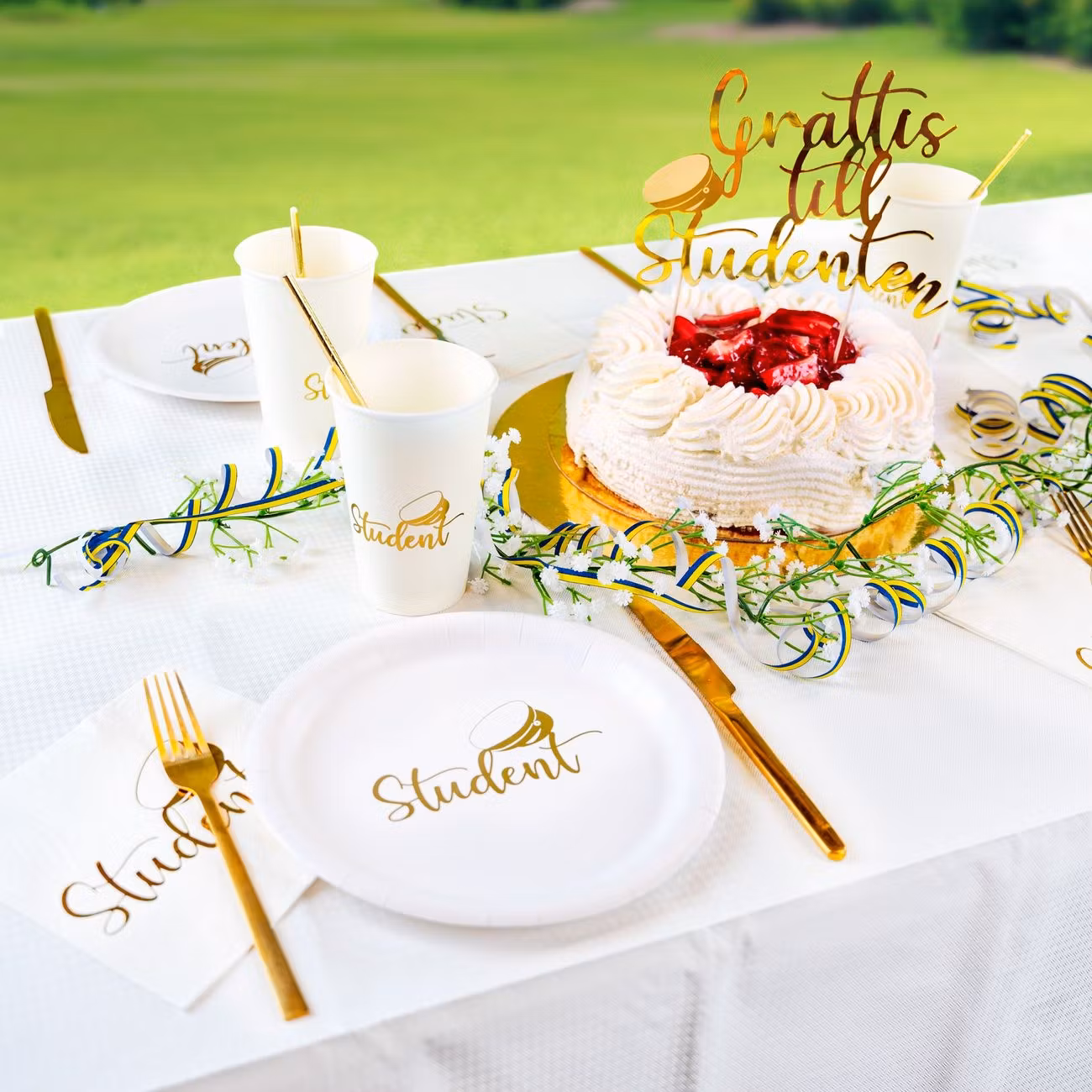 Pappersmuggar Stora Student Guld