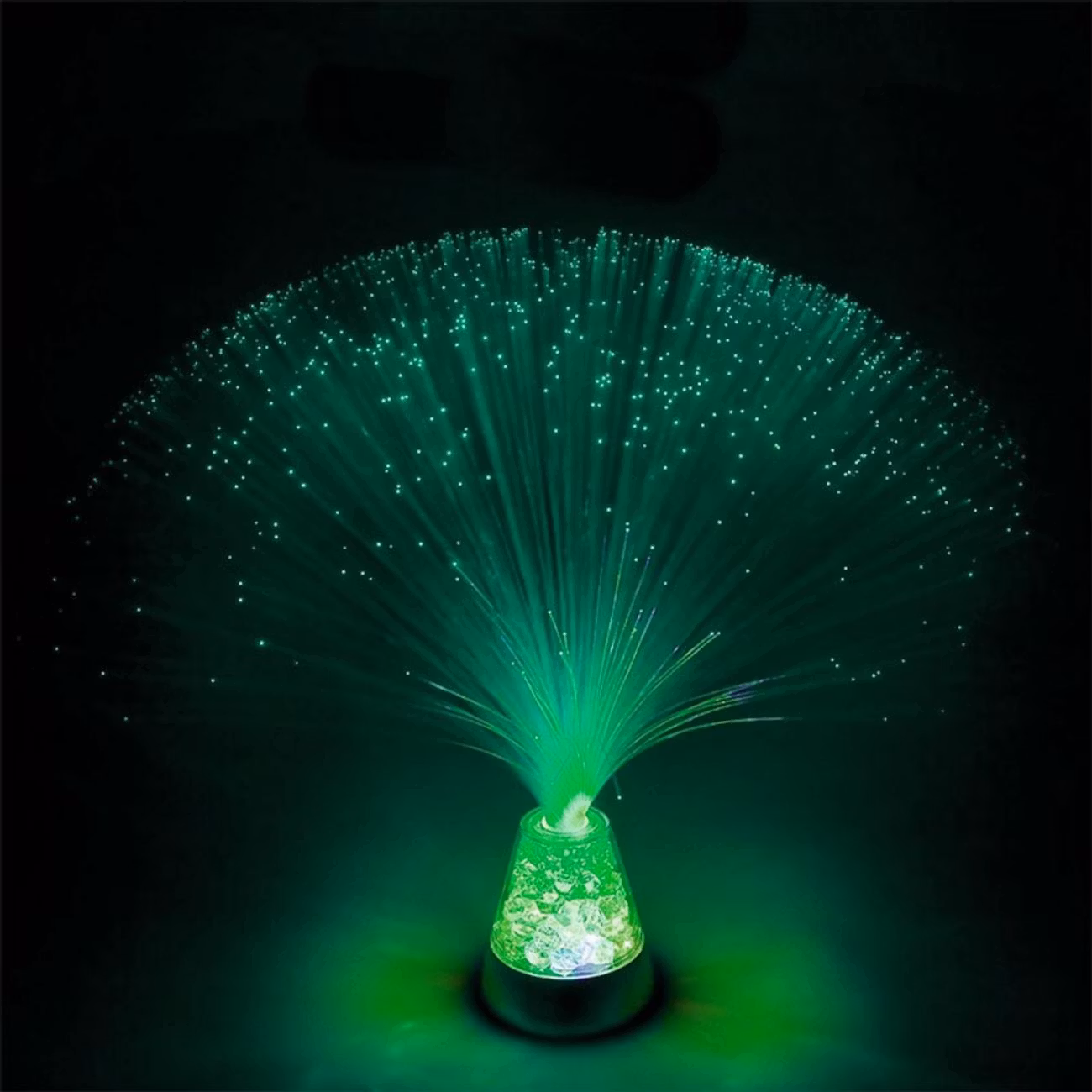 Fiberoptisk Iskristall Lampa Färgskiftande