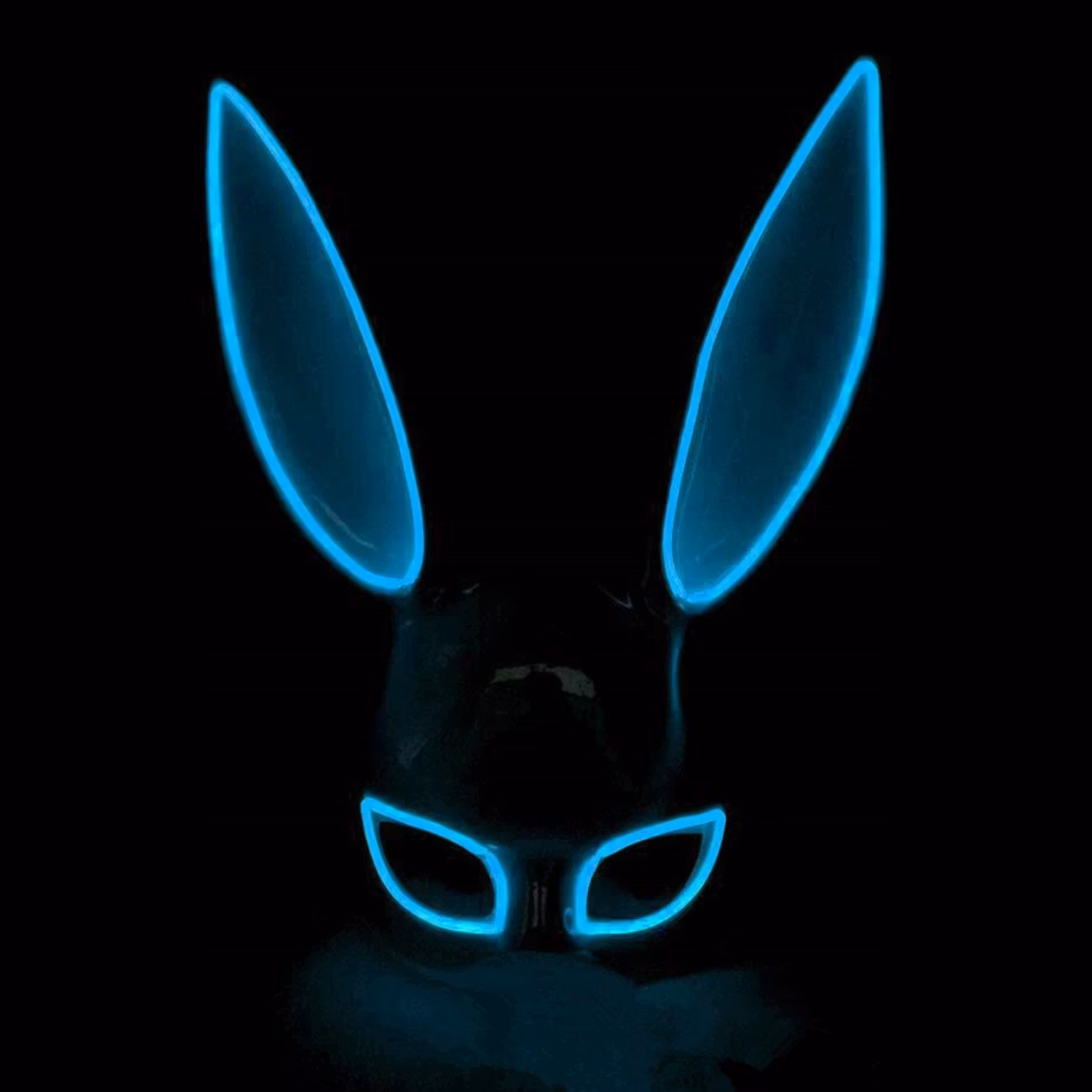 EL Wire Kanin LED Mask