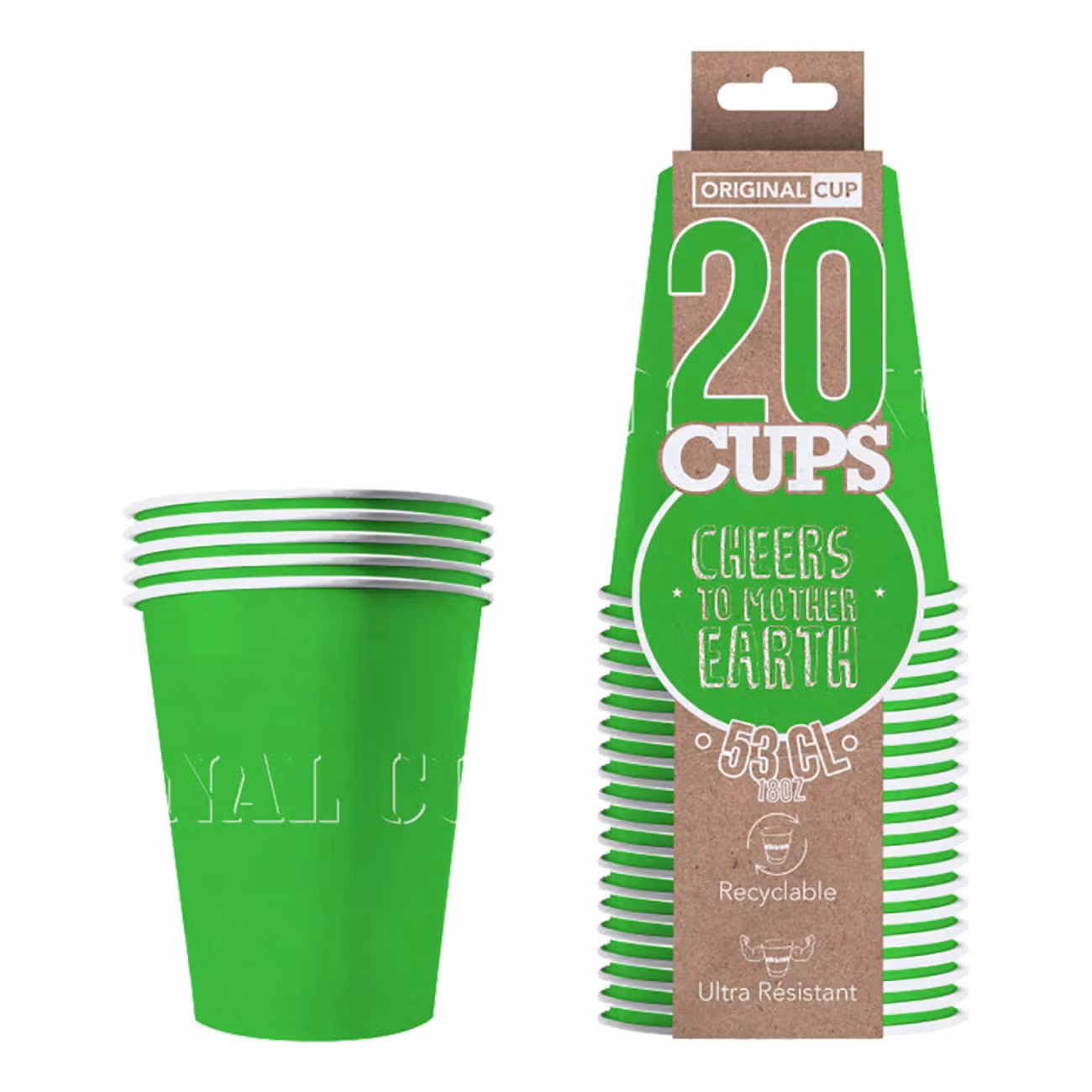 Partycups Papper Grön