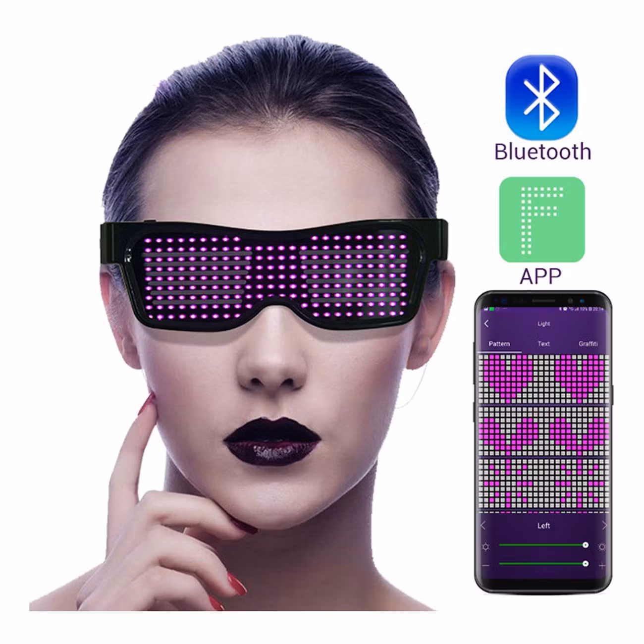 LED Bluetooth Glasögon