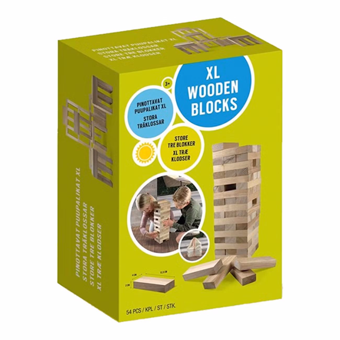 Klossar i Trä Trädgårdsspel