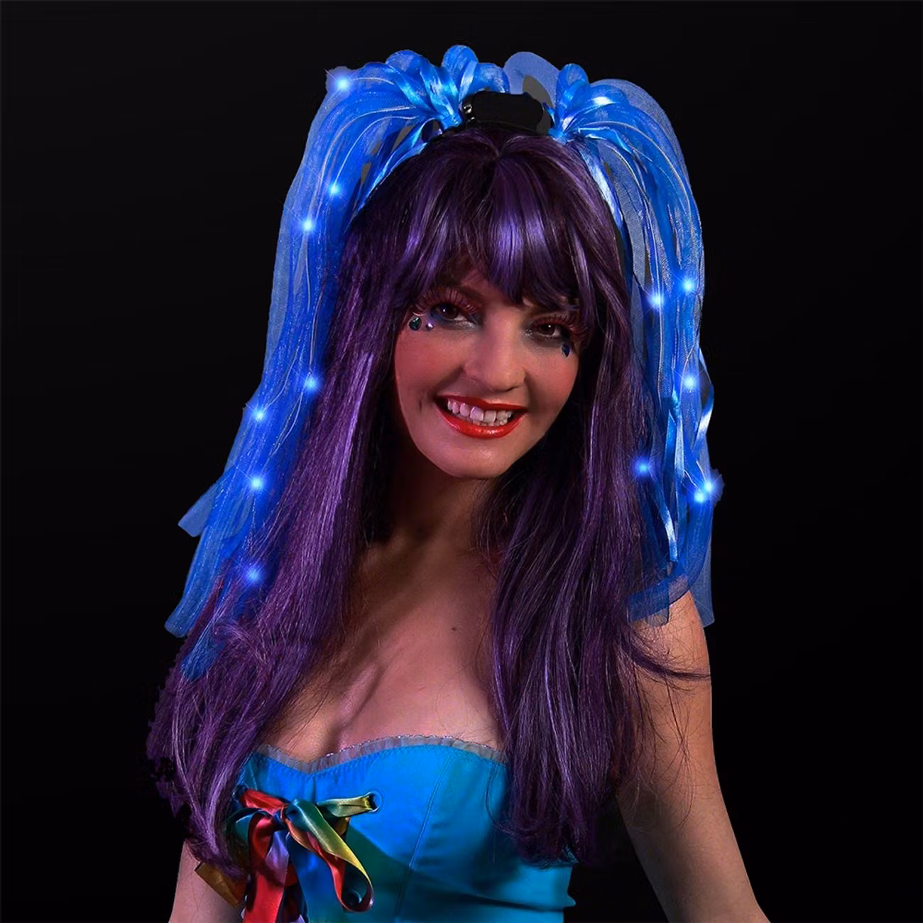 LED Diadem med Dreadlocks