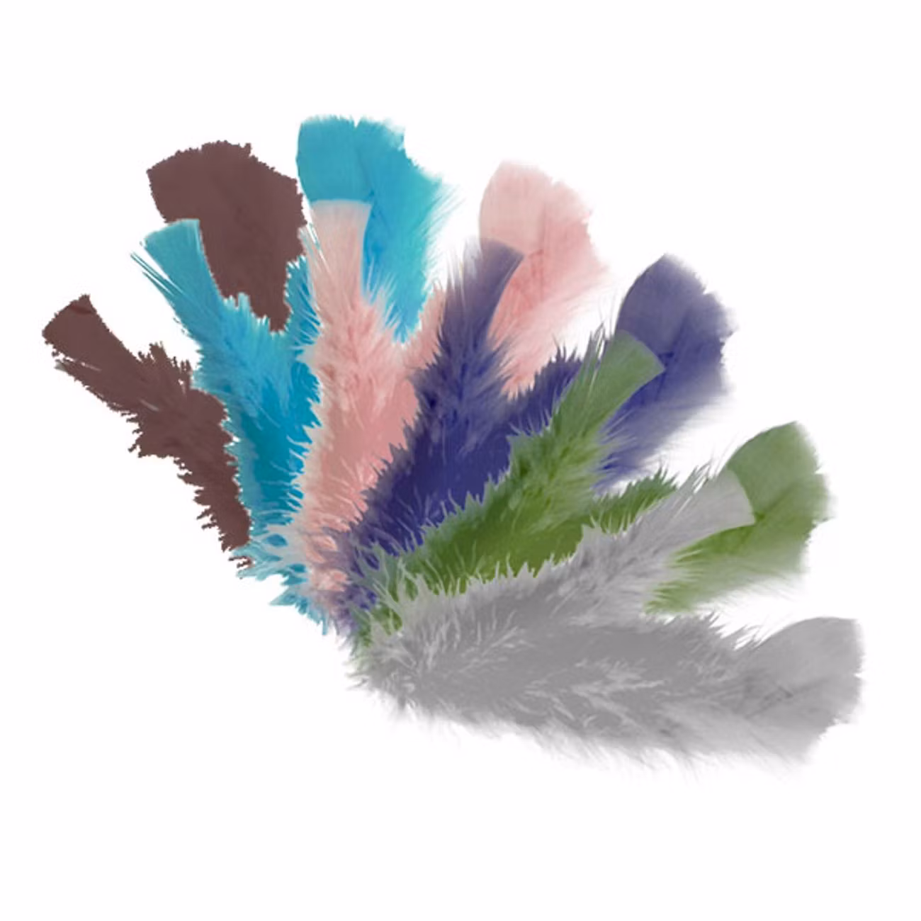 Dekorationsfjädrar Pastell