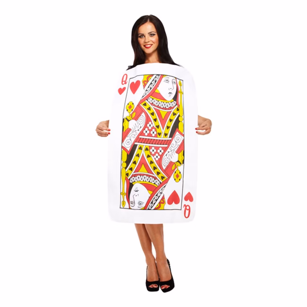 Hjärter Dam Spelkort Maskeraddräkt