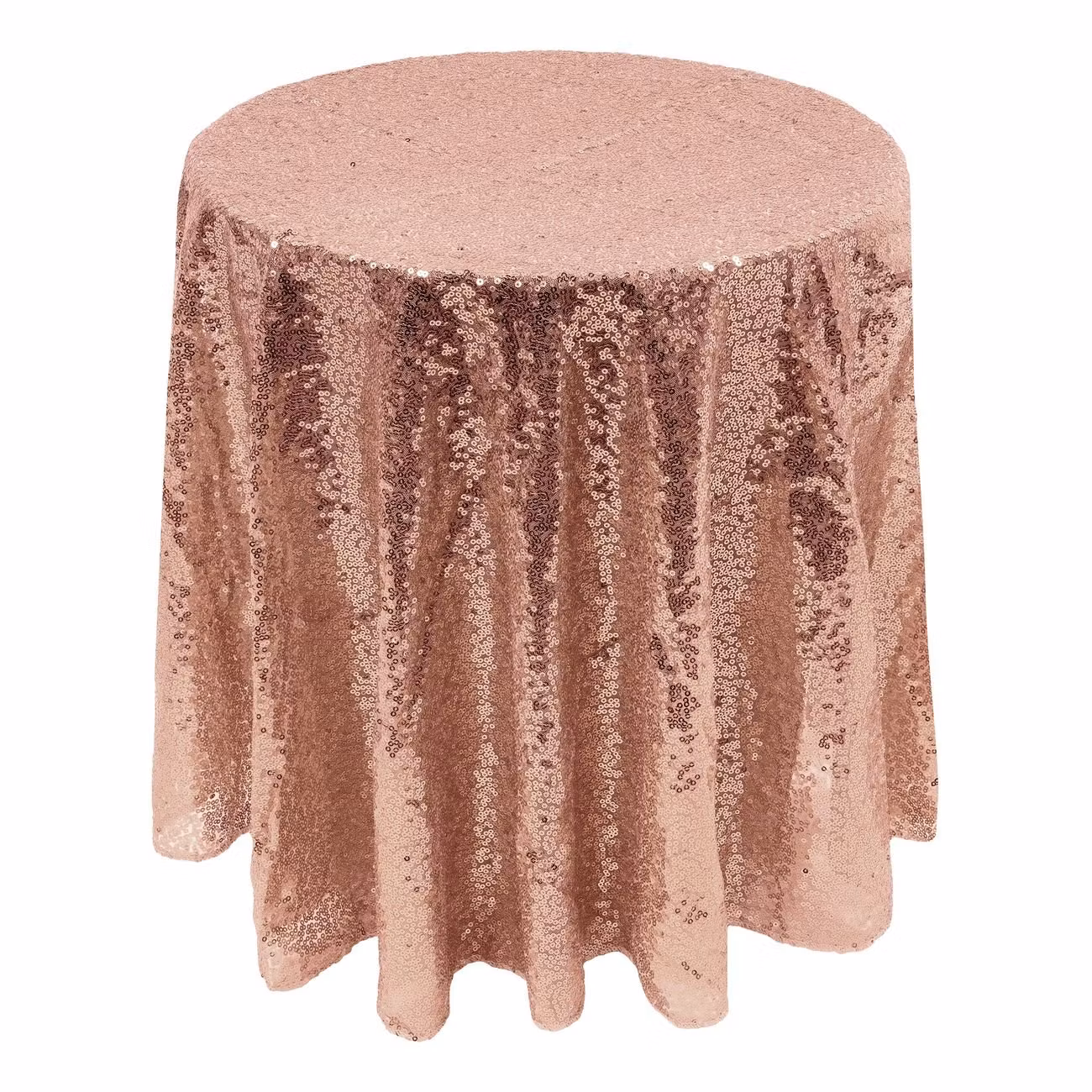 Paljettduk Rund Roséguld