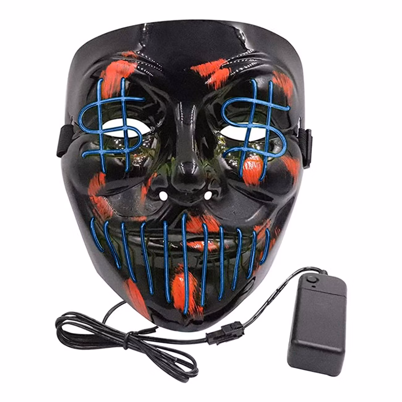 El Wire Purge Dollar sign LED Mask
