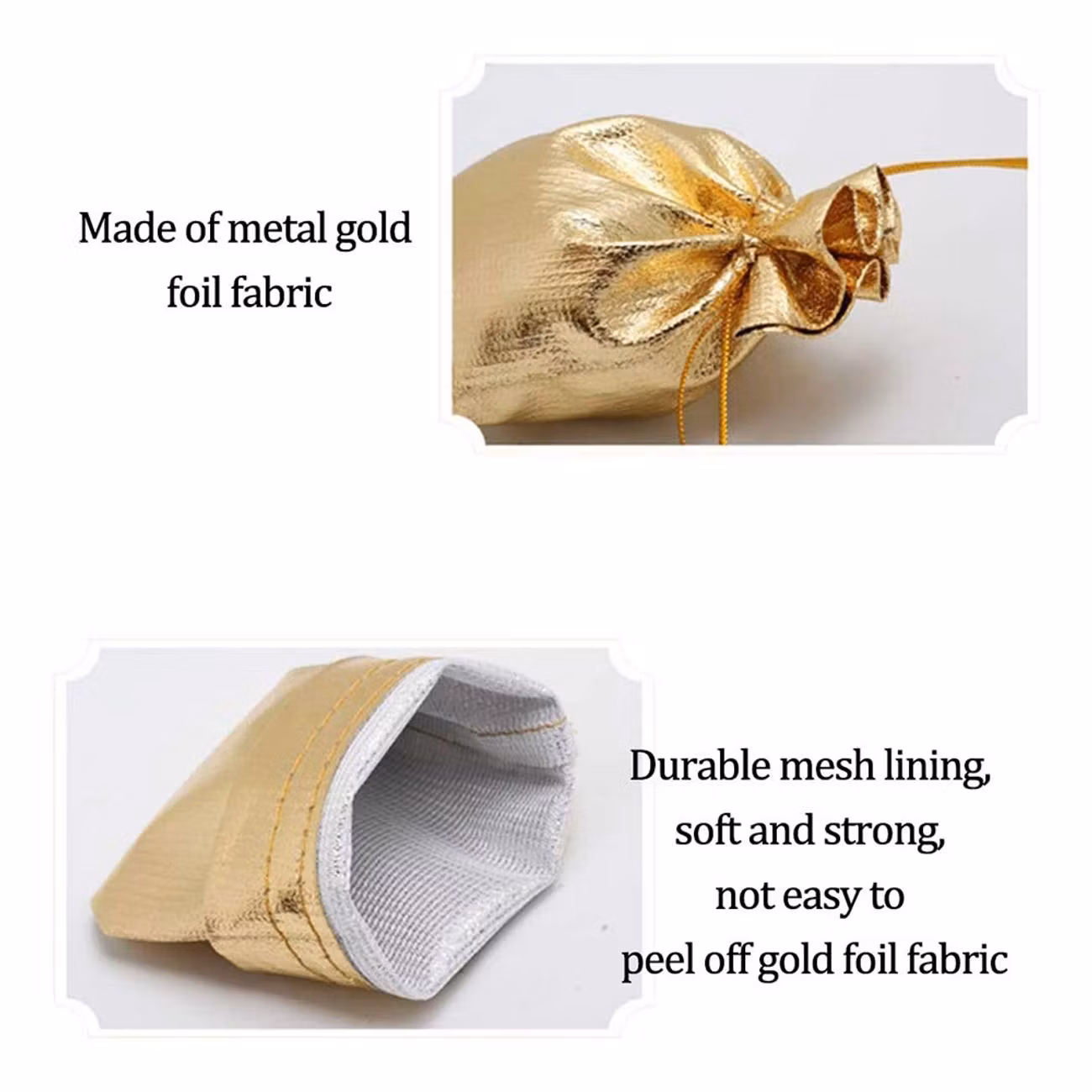 Minipåsar med Snöre Guld