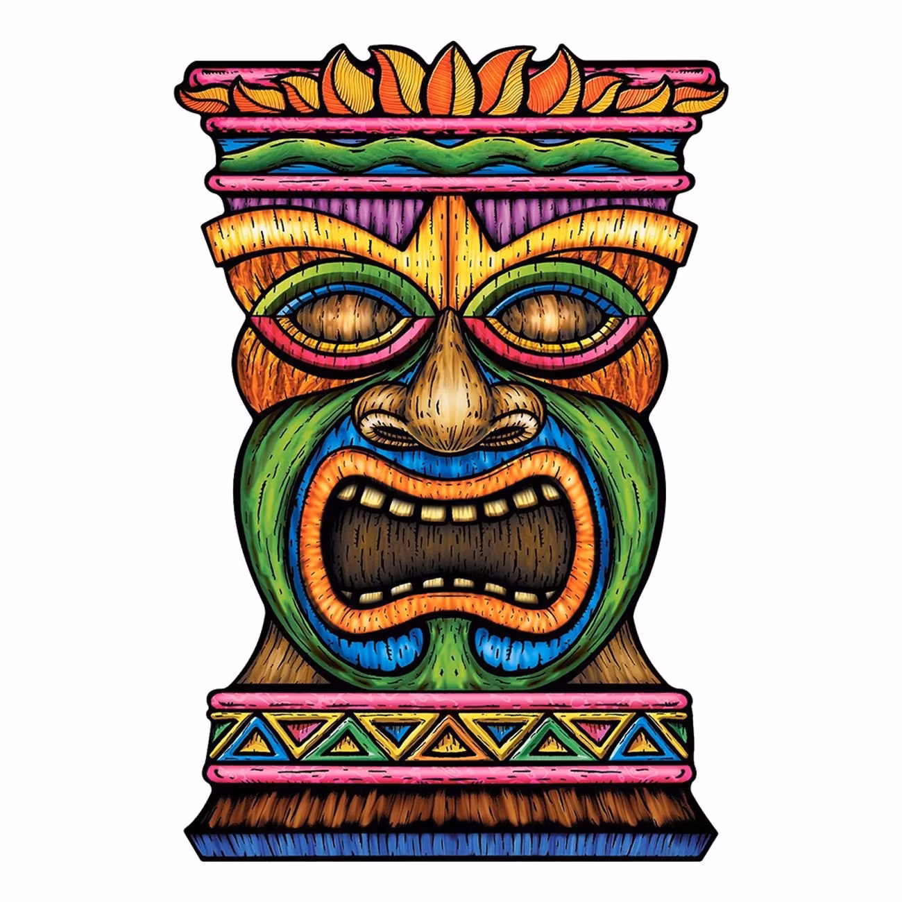 Tiki Pappfigur