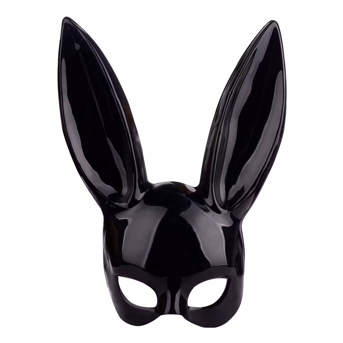 Kaninöron Svart i Plast