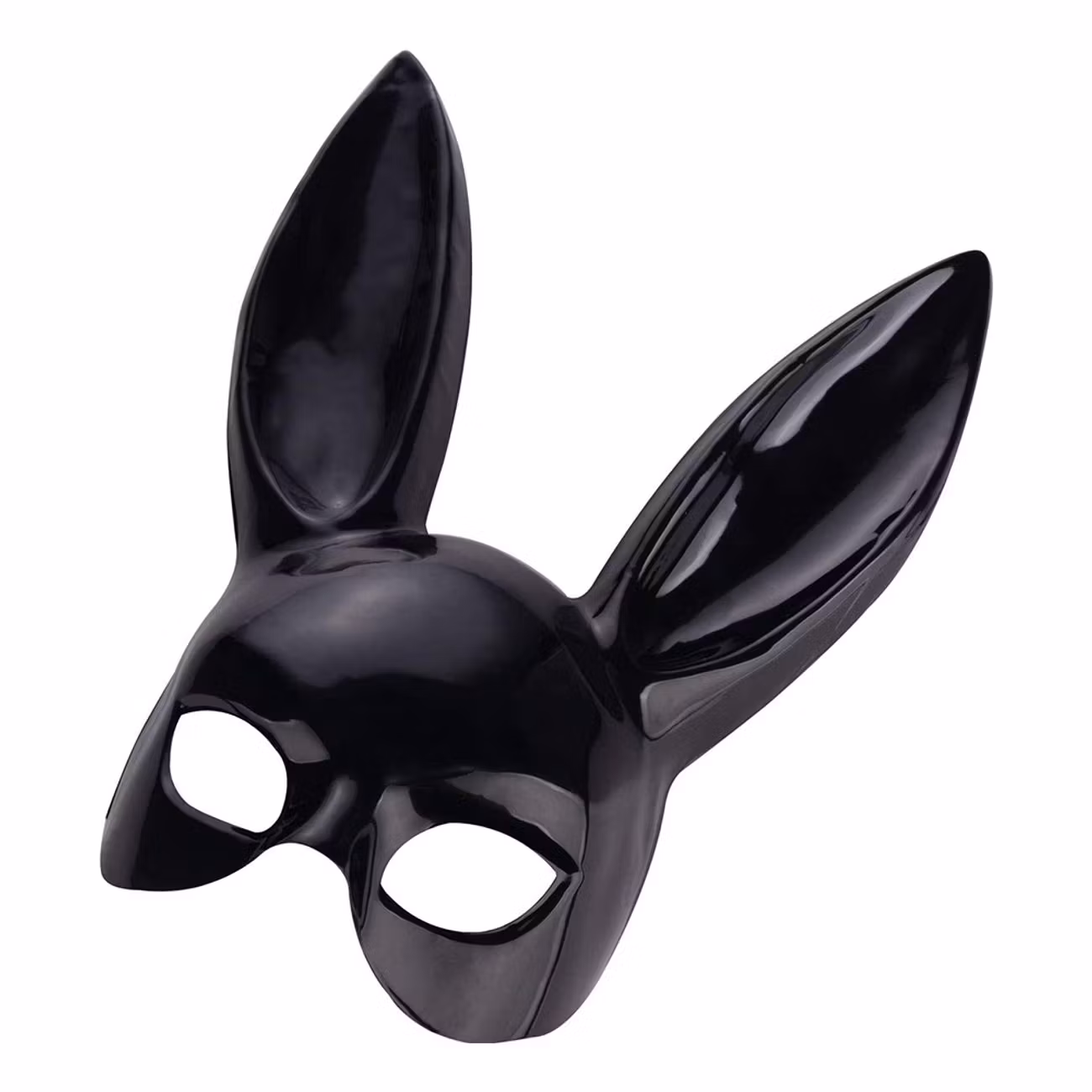 Kaninöron Svart i Plast